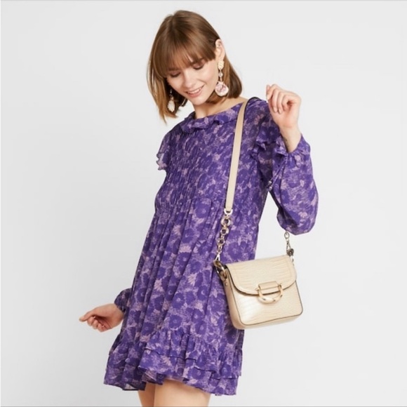 Free People These Dreams Mini Violet Dress Size Large - Picture 2 of 16